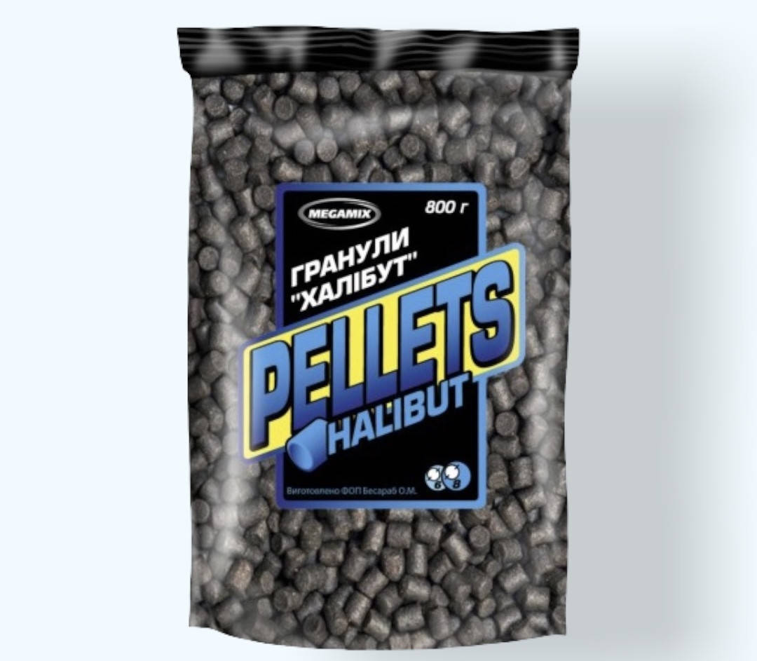 

Прикормка пеллетс PELLETS 8мм Megamix Халибут