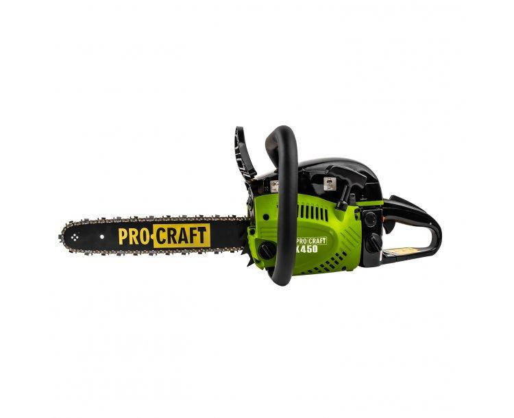 

Пила бензиновая PROCRAFT K450 Professional (2 шины, 2 цепи, корпус металл)