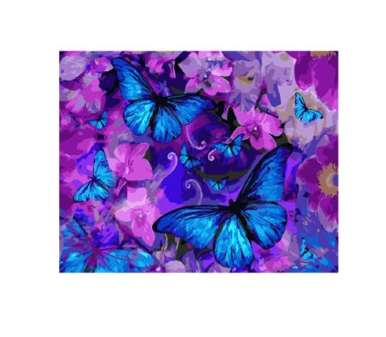 

Картина по номерам / анти-стресс раскраска Mono Art Магические бабочки в цветах (GX25148)