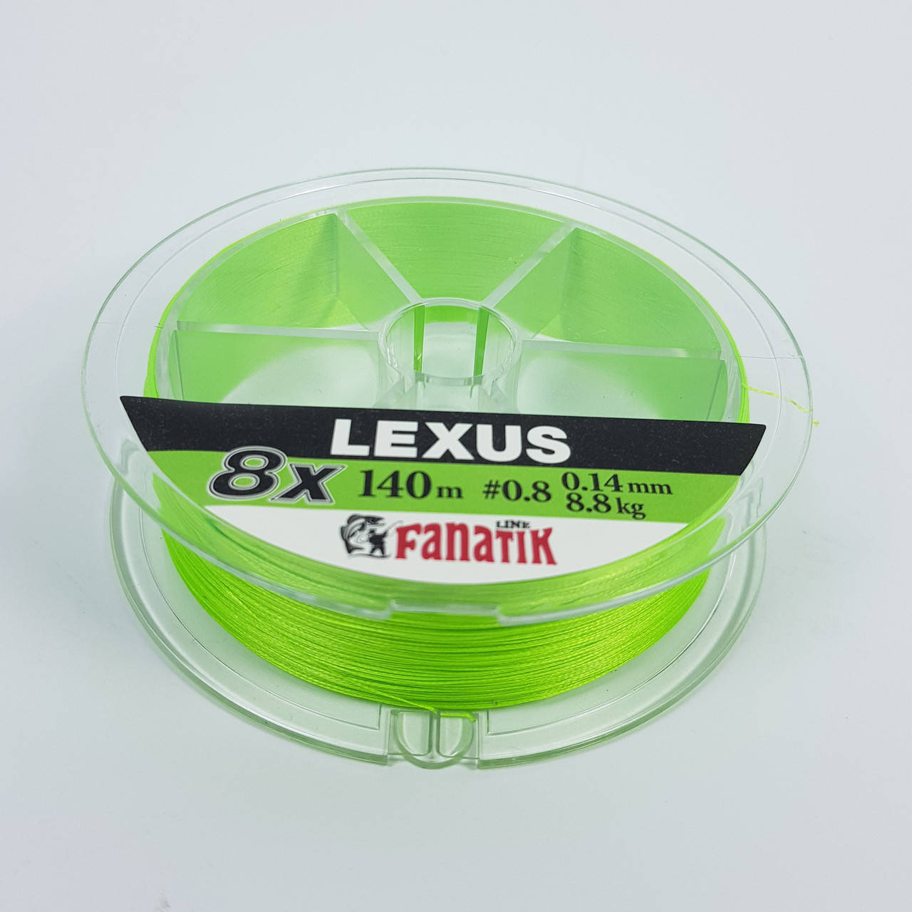 

Леска плетеная Fanatik Lexus PE X8 0.14мм 140м, Салатовый