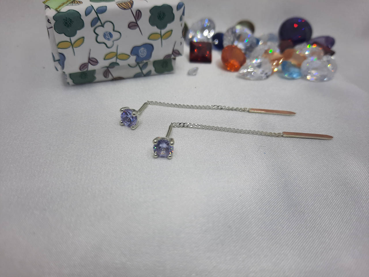 

Серебряные серьги продев Идилия1"Г"