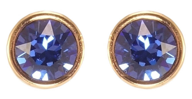 

Серьги Xuping Позолота 18K с кр-ми Swarovski гвоздики (пусеты) "Кристаллы Sapphire ø 7мм"