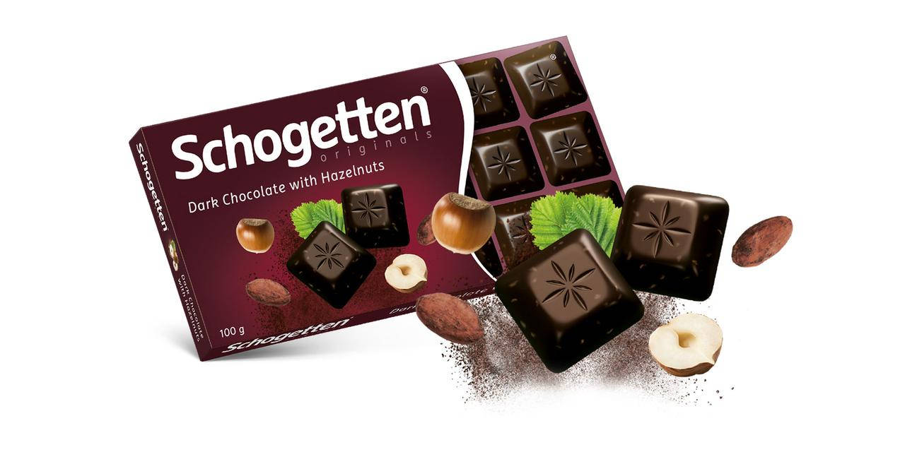 

Шоколад Schogetten Dark Chocolate with Hazelnuts 100г