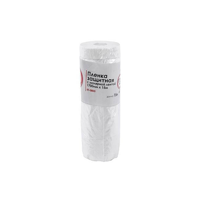 

Пленка защитная с малярной лентой 1700 мм*15м INTERTOOL KT-0803