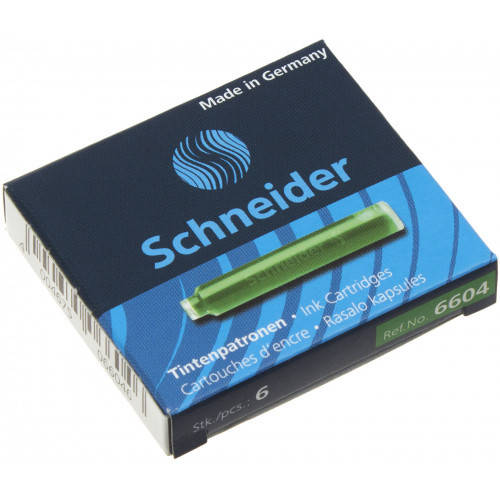 

Набір капсул чорнильних "Schneider" S6604 (6шт) зелений, Зелёный