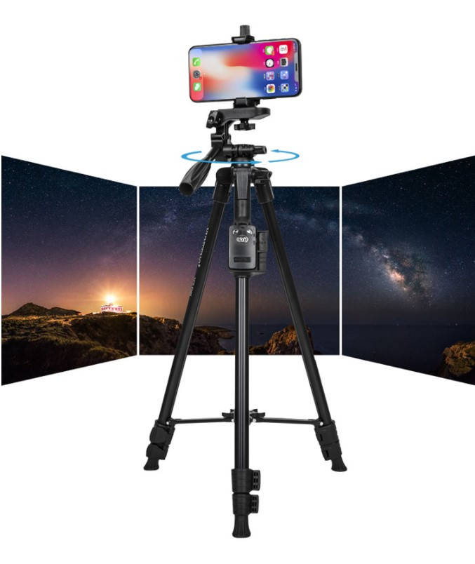 

Профессиональный штатив для телефона Yunteng VCT 5208L (Оригинал), Черный