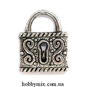 

Метал. подвеска "замочек" серебро (1,5х2 см) 3 шт в уп.