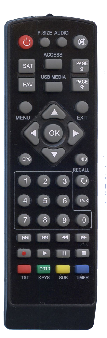 

Пульт для спутникового тюнера Tiger F1 HD