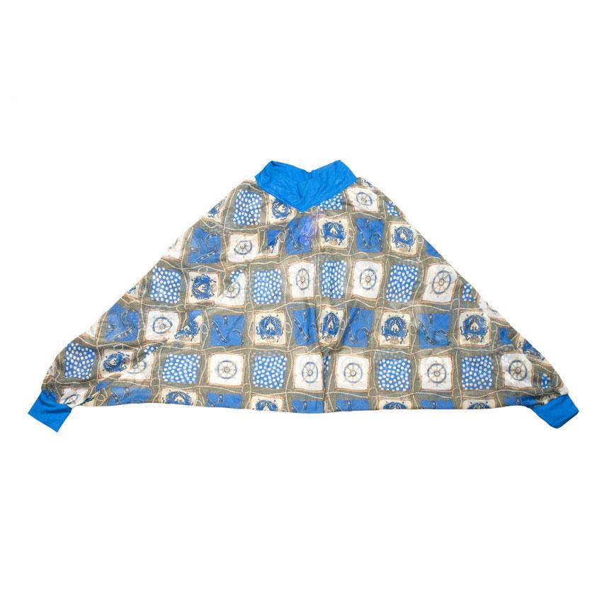 

Штаны Женские Алладины Шифон Трикотажная Резинка  Голубой (24072