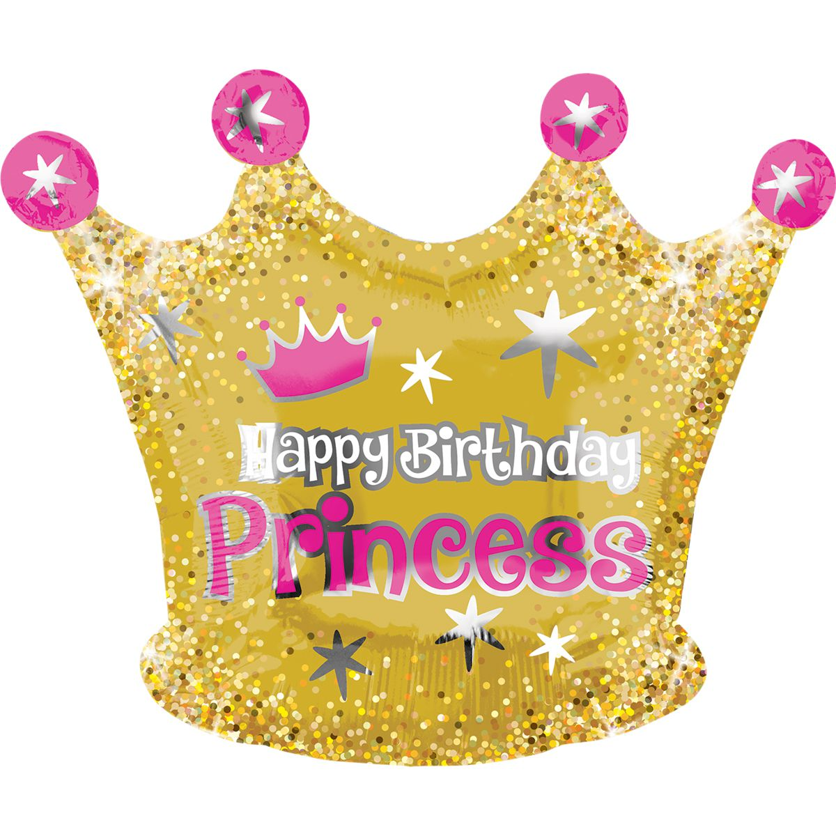 

Фольгированный шарик Anagram (50х40см) Корона HB Princess, Разные цвета