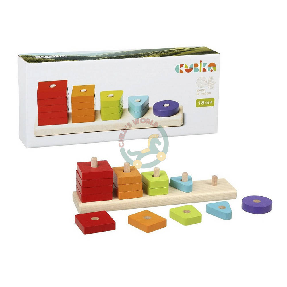 

Деревянная игрушка - Геометрический сортер LSG-1 от "ТМ Cubika", 17 деталей