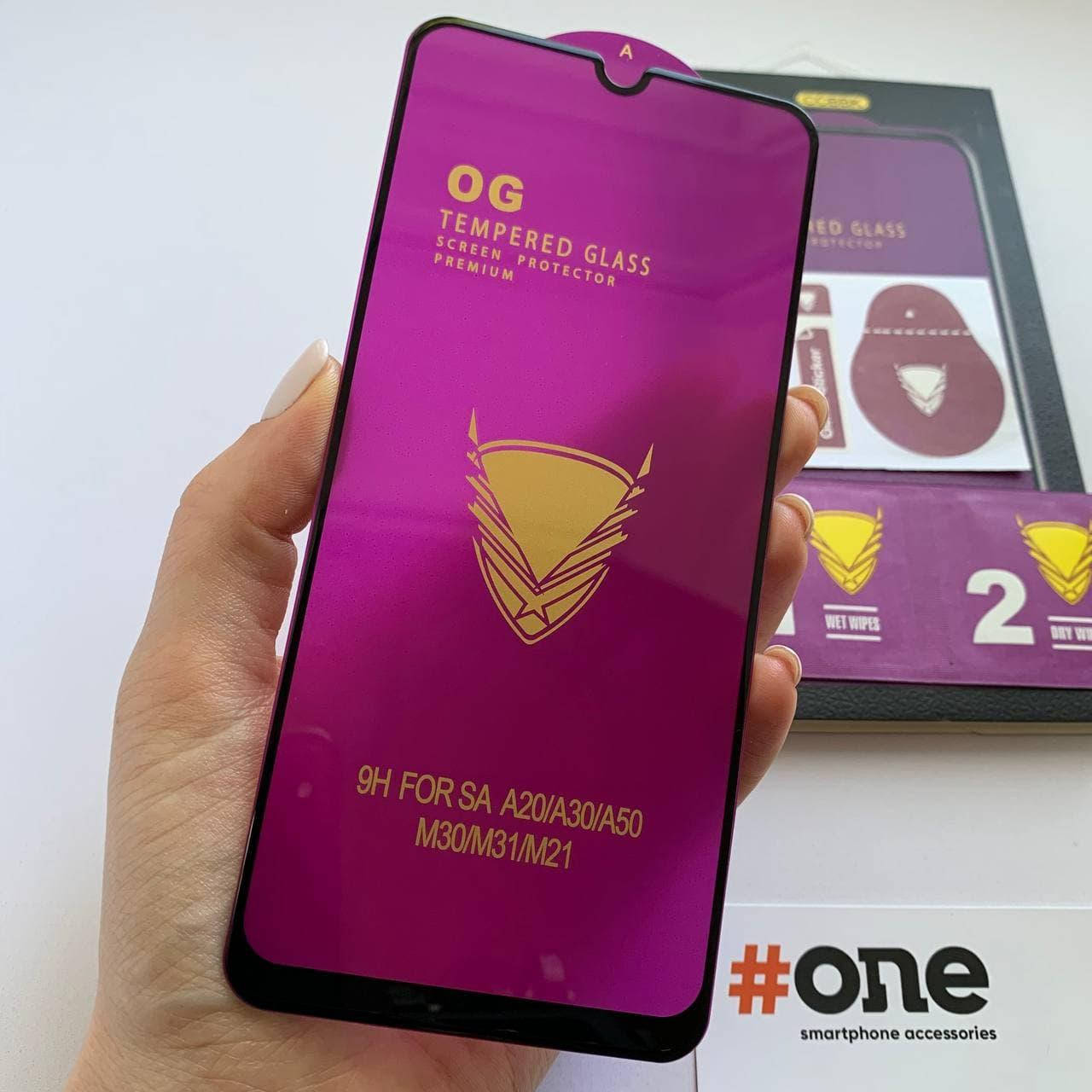 

Защитное стекло для Samsung Galaxy A30S 5D OG на весь экран стекло на телефон самсунг а30с черное, Черный
