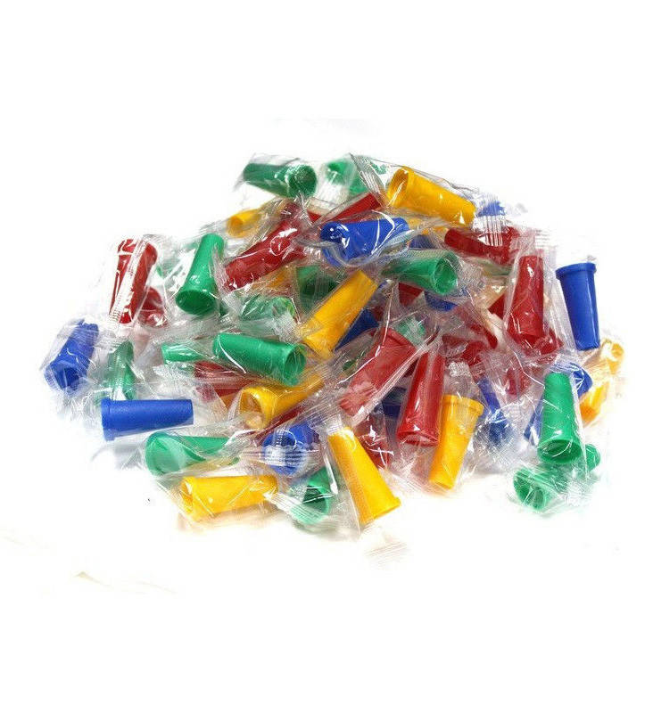 

Мундштуки внешние конусные для кальяна 100 шт в 1 упаковке (цветные)