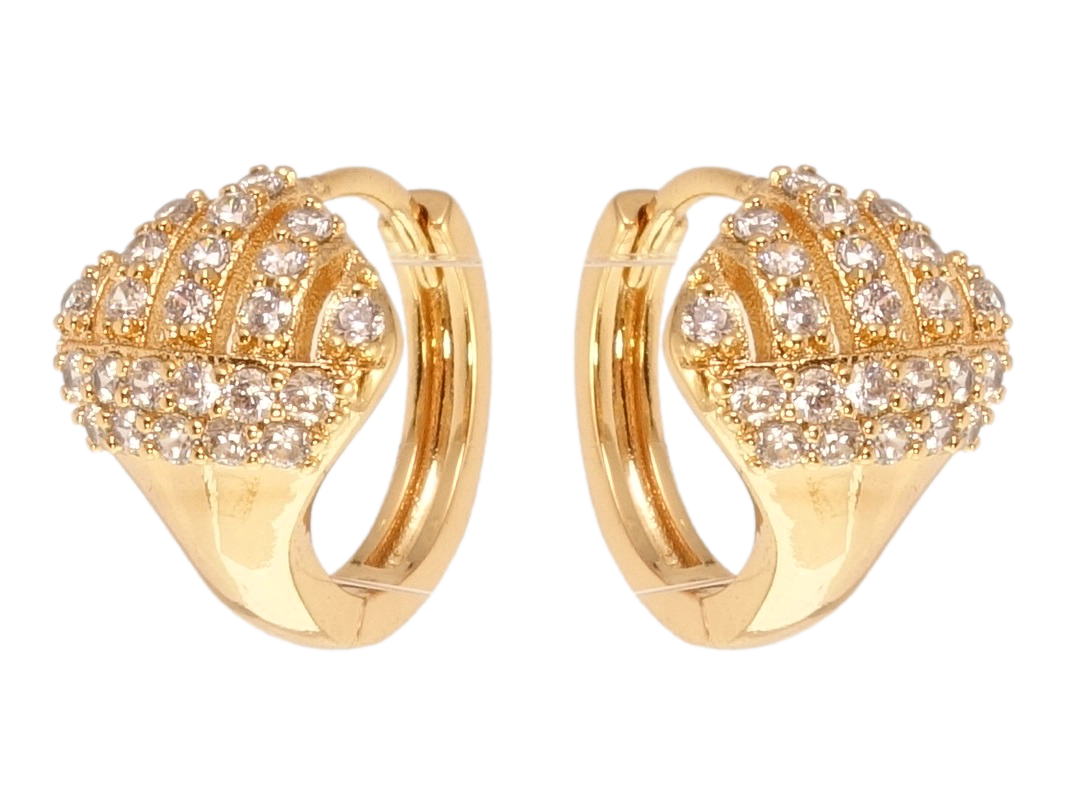 

Серьги Xuping Позолота 18K колечки "Орнамент с инкрустацией цирконием"