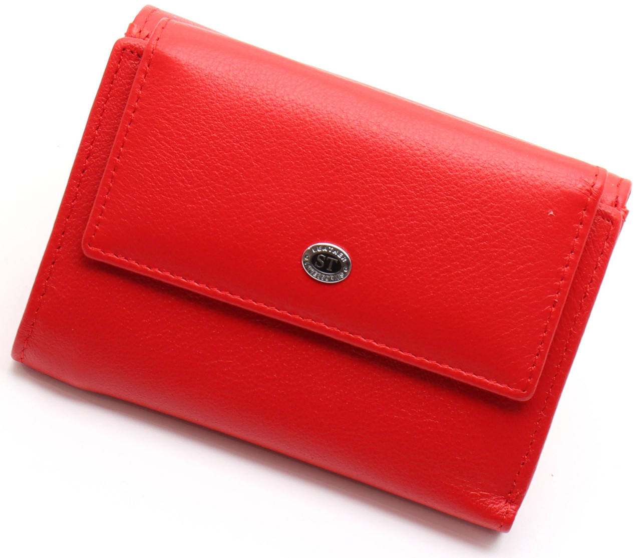 

Красный женский кошелек из натуральной кожи небольшого размера ST Leather ST 032