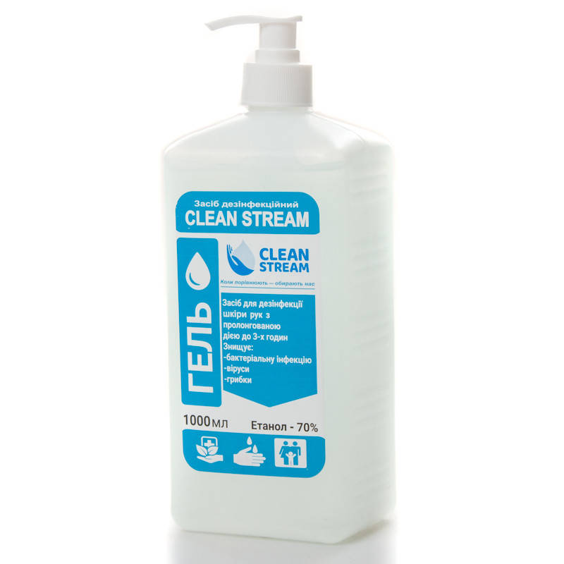 

Средство дезинфицирующее "CLEAN STREAM" Клин Стрим гель с дозатором, 1 л