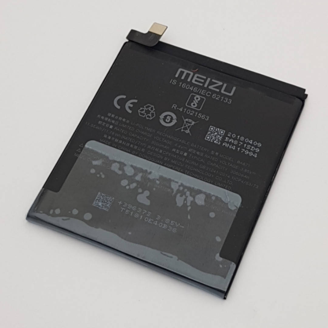 

Батарея аккумуляторная Meizu 15 Lite M871H BA871 Сервисный оригинал с разборки (до 10% износа)