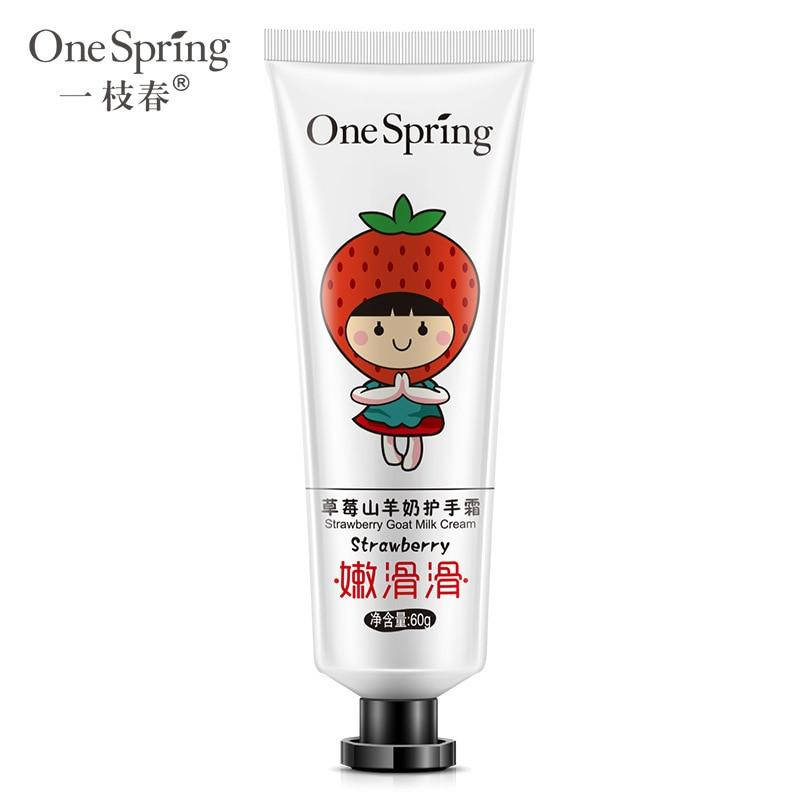 

Увлажняющий крем-гель для рук с клубникой и козьим молоком One Spring Strawberry Goat Milk Cream, 60г