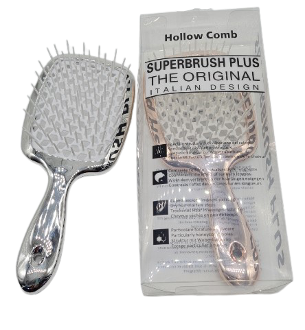 

Расческа паутина с отверстиями Hollow Comb Италия, серебристый глянец