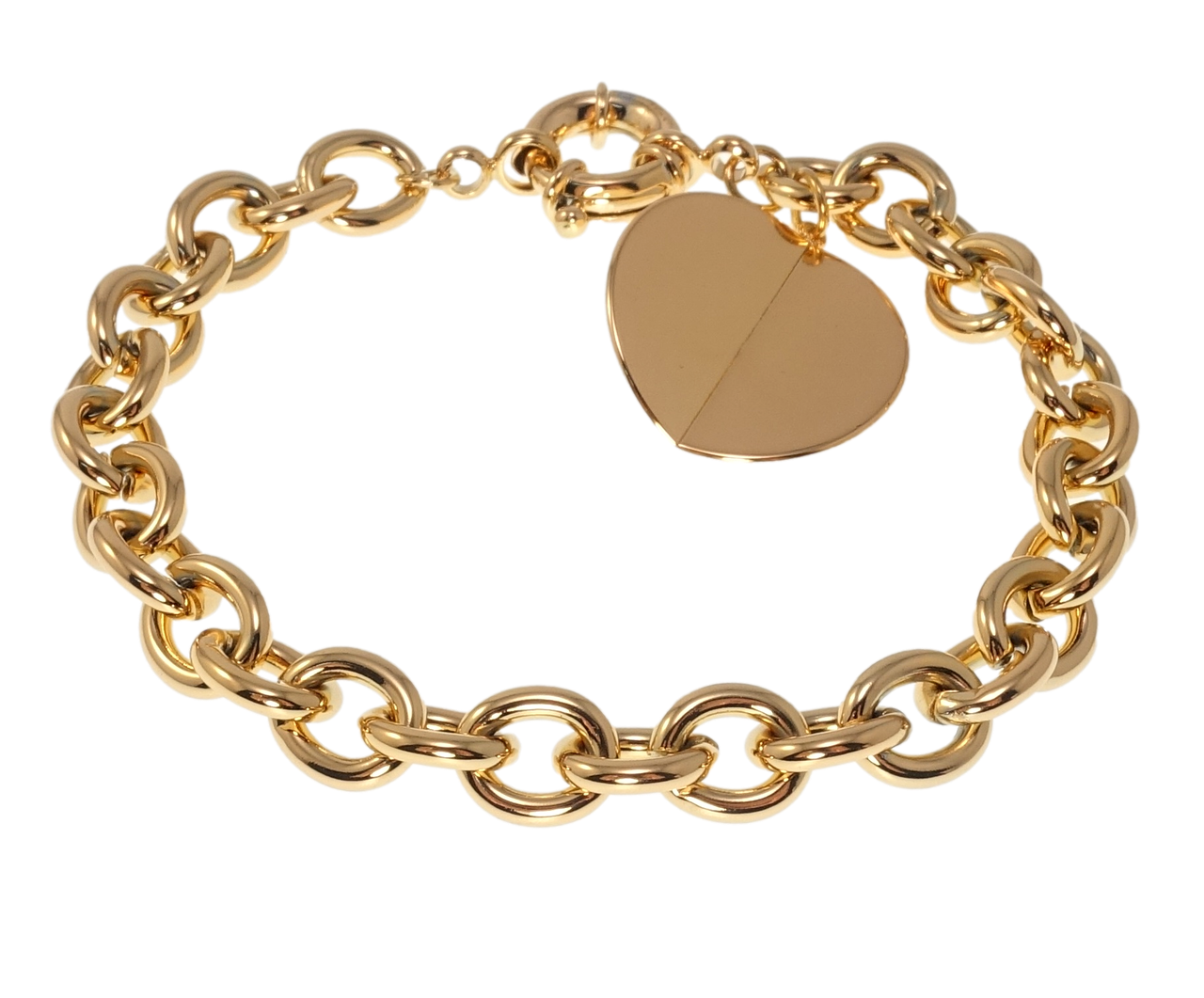 

Браслет Xuping Позолота 18K "Плетение Якорное с подвеской " длина 19,5см х 8мм