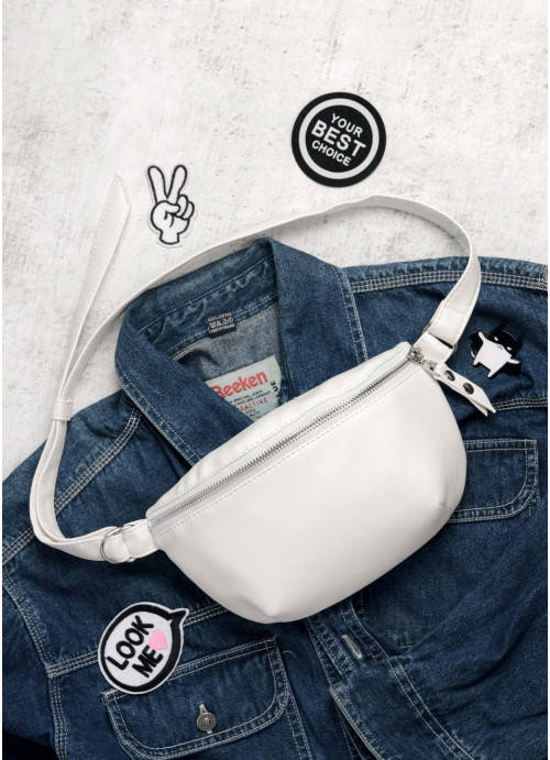 

Сумка на пояс бананка Sambag Polo SQO белая, Белый