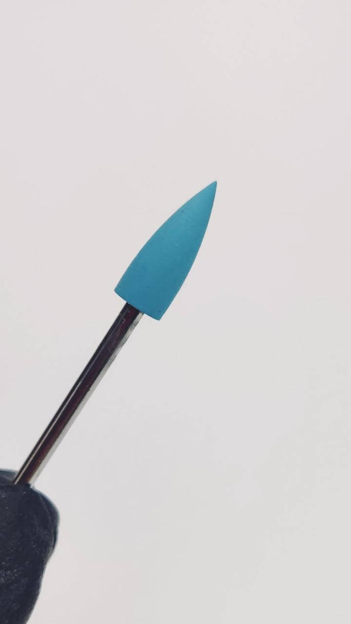 

Полировщик силиконовый для аппаратного маникюра пуля узкая голубая мягкая, Голубой