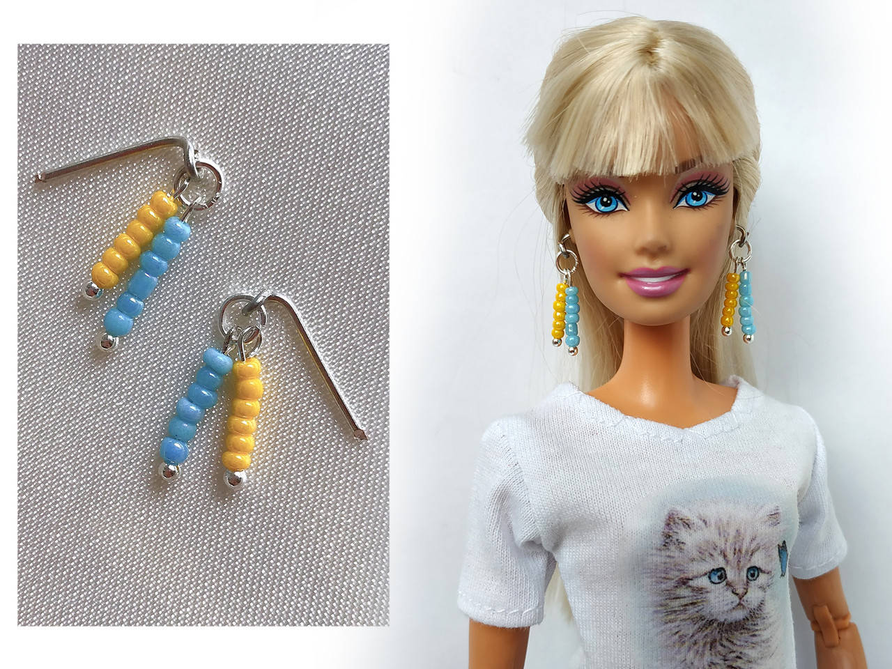 

Аксессуары для кукол - серёжки