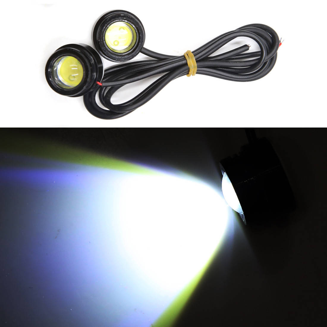 

DRL точечные дневные ходовые огни ДХО LED БТ 12V 23 мм белые круглые