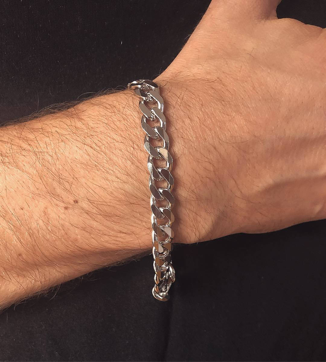 

Мужской браслет из серебра Beauty Bar 21,5 см панцирное плетение 39,4 грамм