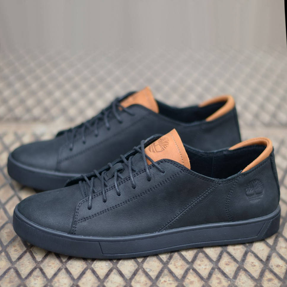 

Мужские кожаные кеды чёрные весна/осень натуральная кожа. Размер: 40, 41, 42, 43, 44, 45, Черный