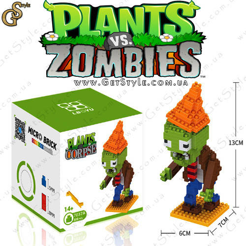 

Конструктор Зомби с конусом - "Conehead Zombie", Разные цвета