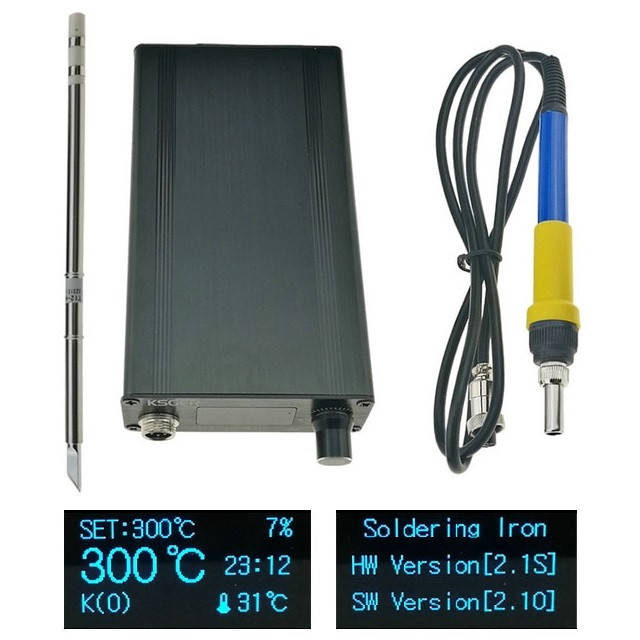 

Паяльная станция KSGER T12 STM32 V2.1S OLED 1.3" 128х64, 100-240В, 120Вт