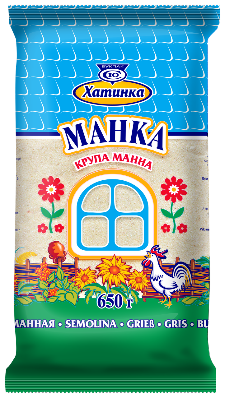 

Крупа манная, ТМ Хатинка, 0,65кг