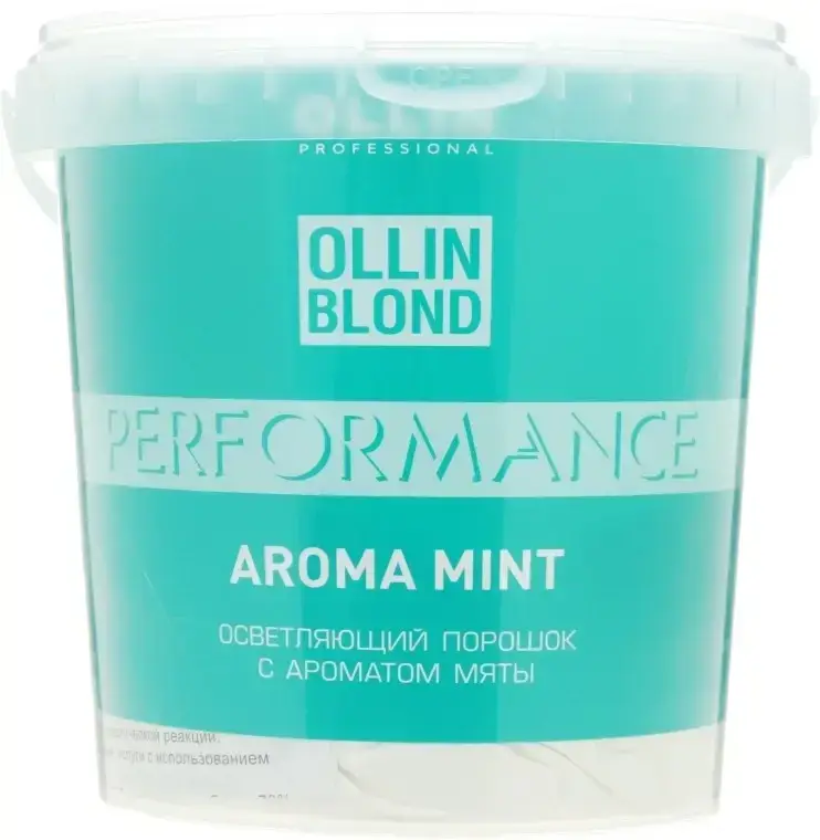 

Осветляющий порошок с ароматом мяты белого цвета Ollin Professional Perfomance Aroma Mint 500 г.