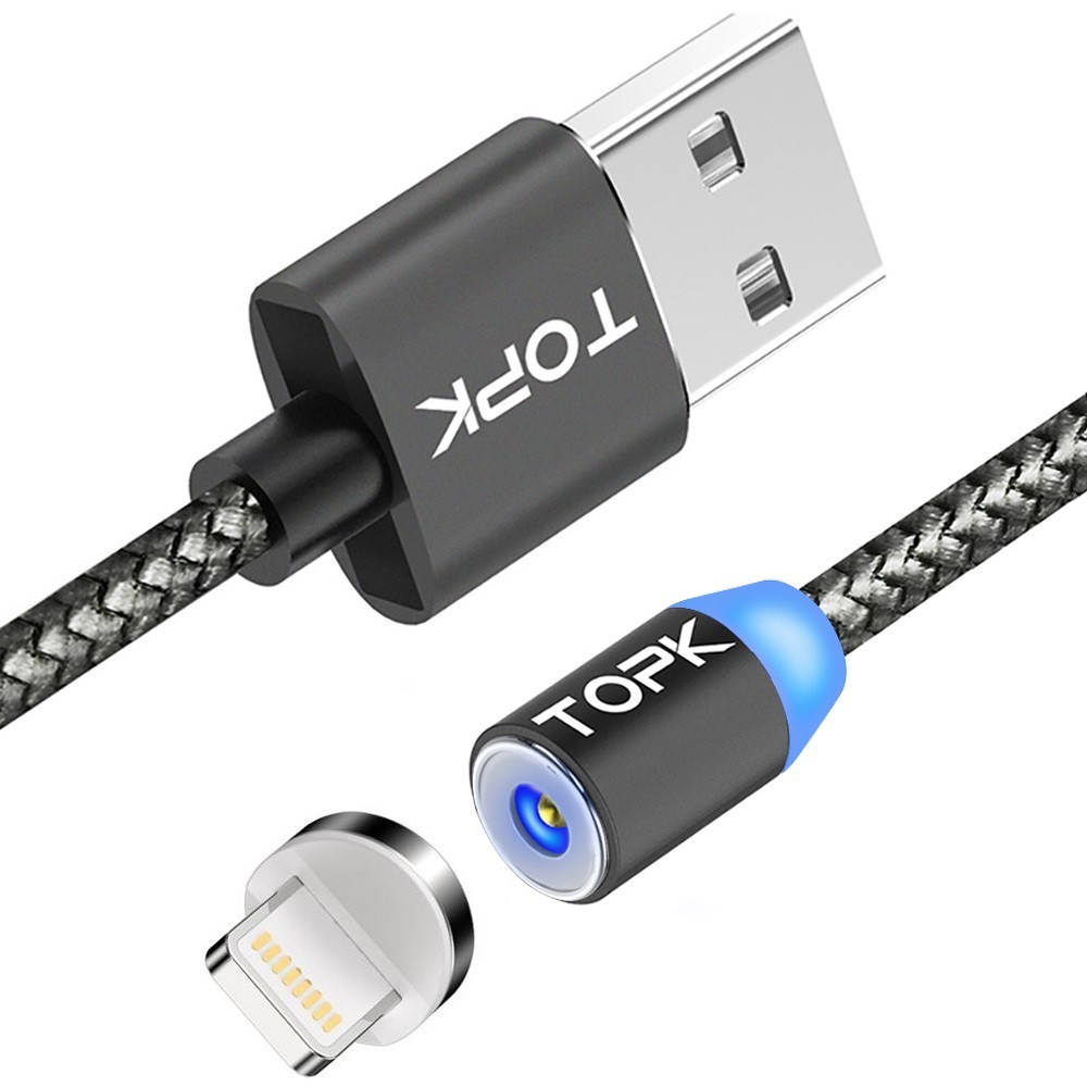 

Магнитный кабель TOPK AM23! 360° USB 2.0 Iphone 1м. Черный
