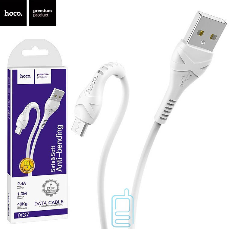

Кабель HOCO X37 Xpress Charging USB to microUSB, Белый