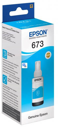 

Чернила EPSON для L800/ L1800/ L805/ L810/ L850 Cyan C13T67324A 70мл. оригинальные