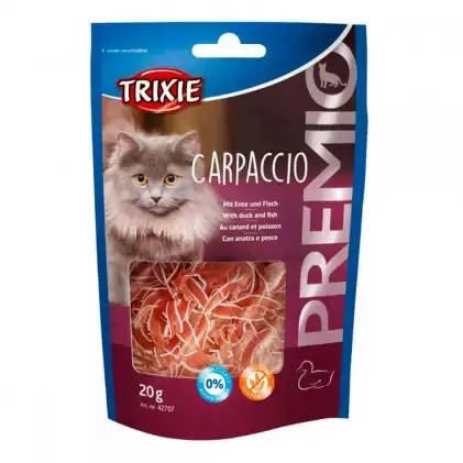 

Лакомство для кошек Premio Carpaccio с уткой и рыбой 20г, Trixie TX-42707
