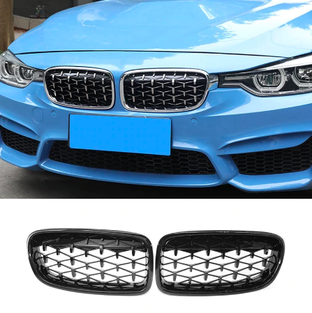 

Решетка радиатора BMW (БМВ) 3 series F30, F31, F35 Уникальная Черный Глянец + Хром