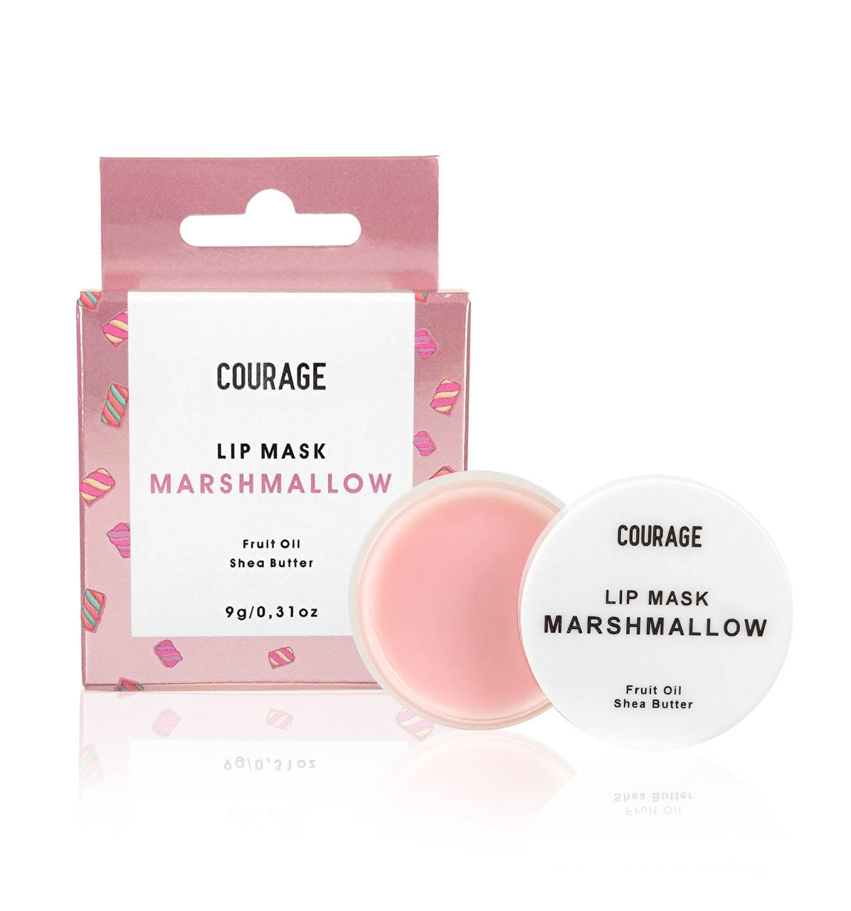 

Маска-бальзам для губ 9гр "MARSHMALLOW" lip mask Courage