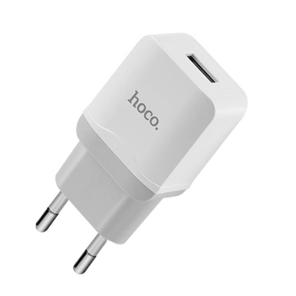 

Сетевое зарядное устройство Hoco C22A 1 USB 2.4A белое, Белый