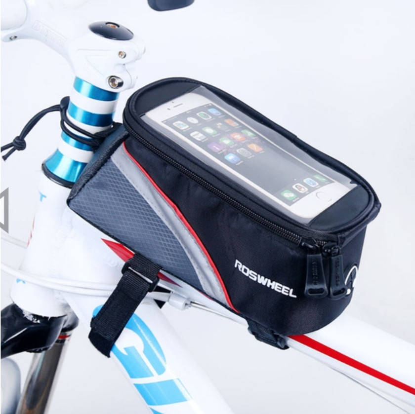

Велосипедная сумка на раму под телефон/смартфон до 6.5 " включительно, нарамная велосумка для смартфона сенсор