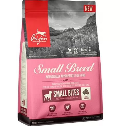 

Orijen Small Breed Dog - корм для мелких пород на основе мяса индейки, курицы и утки 1,8 кг