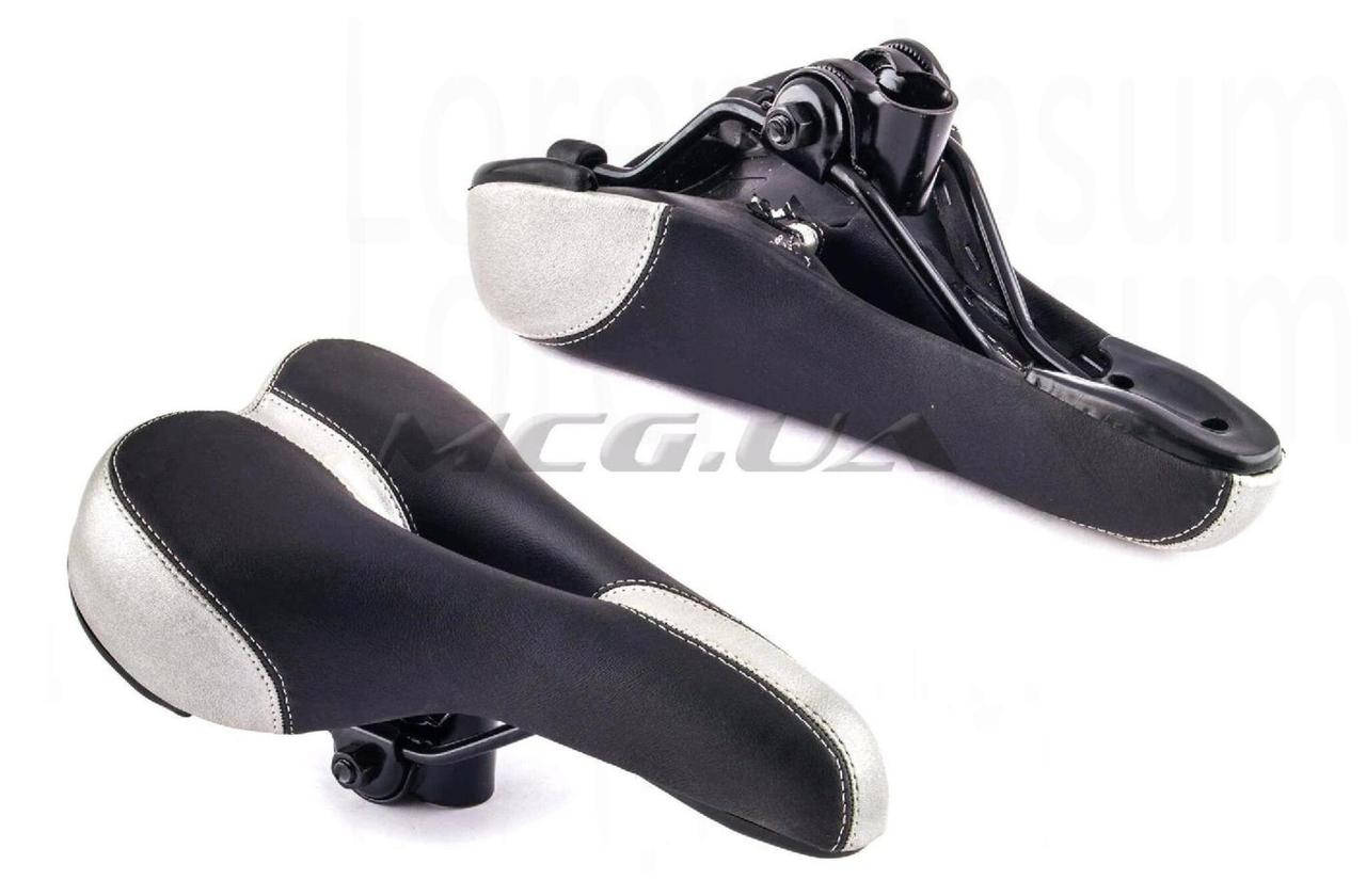 

Седло для велосипеда спортивное (с дыркой) (черно-серое) YKX (mod.A)