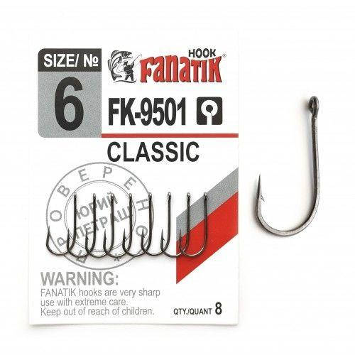

Крючок одинарный Fanatik CLASSIK FK-9501 №6 (8шт)
