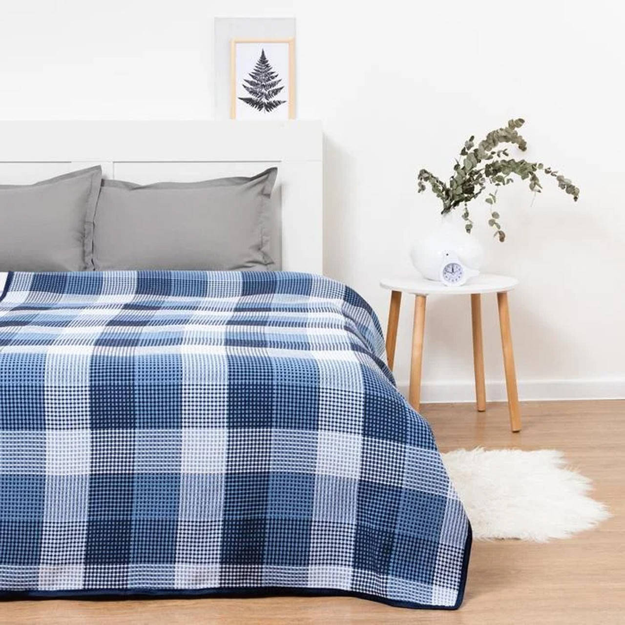 

Летнее Покрывало Плед Bedcover Vladi Хлопок, Синий, 140х200