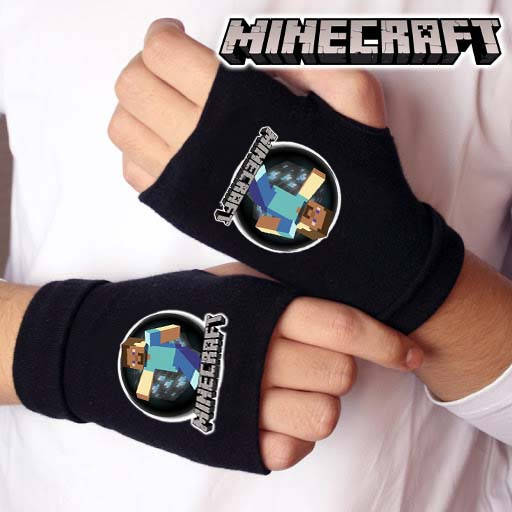 

Митенки перчатки без пальцев Майнкрафт "Human" / Minecraft, Черный