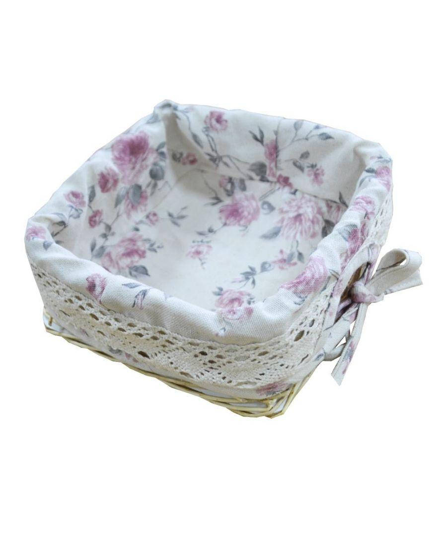 

Хлебница плетеная Прованс Bella Розы с кружевом 20x20 см с чехлом хлопок/полиэстер арт.013652