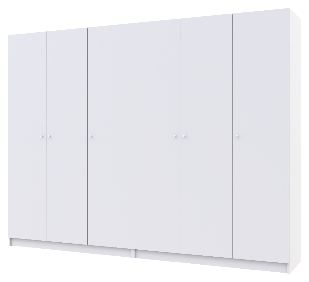 Шафа для одягу Doros Промо Білий 3+3 ДСП 270х48х204 (42005006) 3