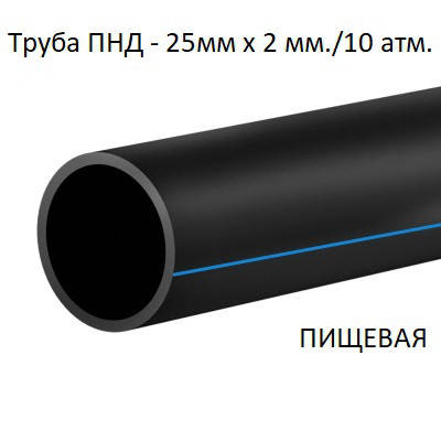 

Труба полиэтиленовая 25х2мм (пищевая, 10атм), Черный